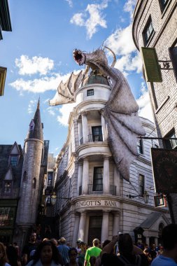 Orlando, Amerika Birleşik Devletleri - 11 Şubat 2017: Harry Potter Universal Studios Dragon'da