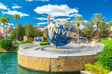 Orlando, Amerika Birleşik Devletleri - 23 Kasım 2018: Universal Studios Orlando, Florida, ünlü evrensel dünya