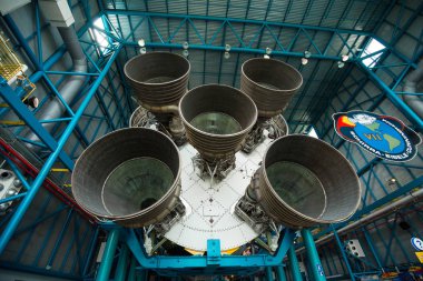 Apollo / Saturn V Merkezi, uzay hangar roket Kennedy Uzay Merkezi, Florida, ABD ile