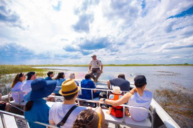 turistler, Everglades Ulusal Park, Florida, ABD 