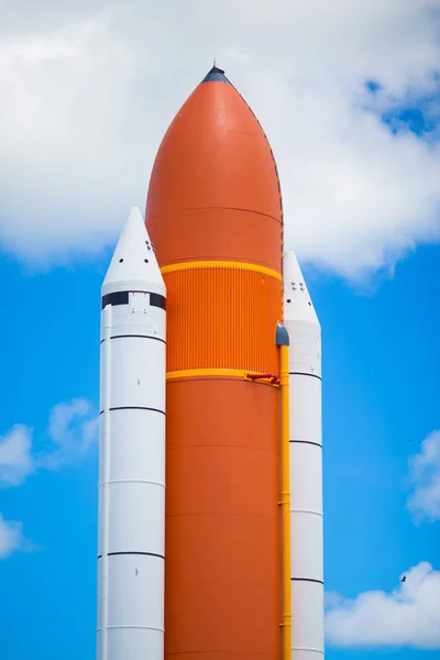 Orange Raket Kennedy Space Center Florida Usa — Stockfoto