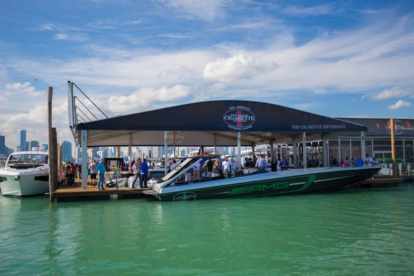 Usa Florida Miami Febrero 2017 Miami International Boat Show Centro — Foto de Stock