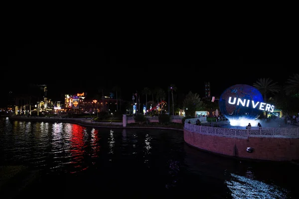 Orlando Eua Março 2017 Famoso Universal Globe Universal Studios Noite — Fotografia de Stock