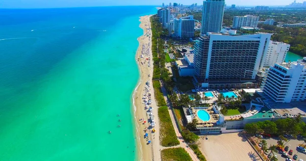 Vista Aérea South Beach Miami Beach Florida — Foto de Stock