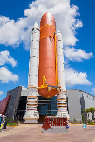 Oranžová Raketa Kennedy Space Center Floridě Usa — Stock fotografie