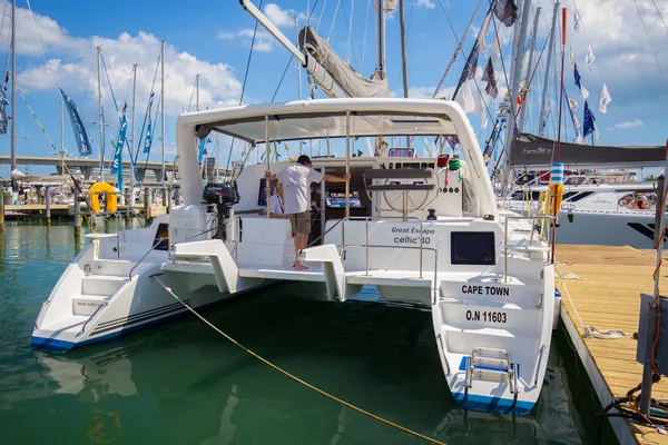 Usa Florida Miami Febrero 2017 Miami International Boat Show Centro — Foto de Stock