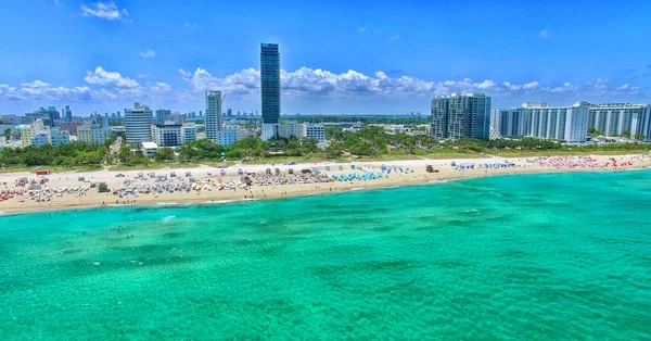 Вид Воздуха South Beach Miami Beach Флорида Сша — стоковое фото