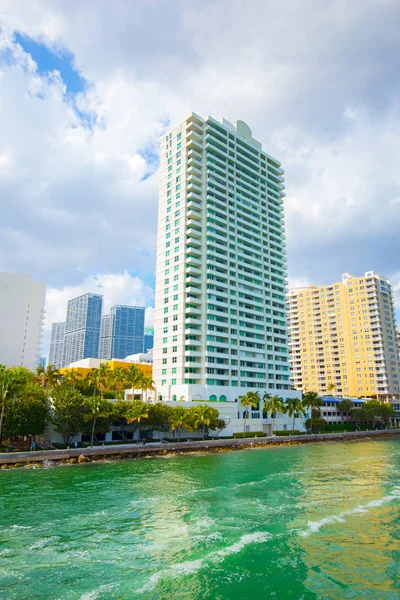 Byggnader Och Vatten Miami Beach South Beach Florida Usa — Stockfoto