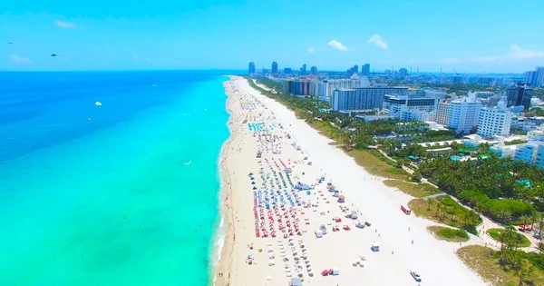 Vista Aérea South Beach Miami Beach Florida — Foto de Stock