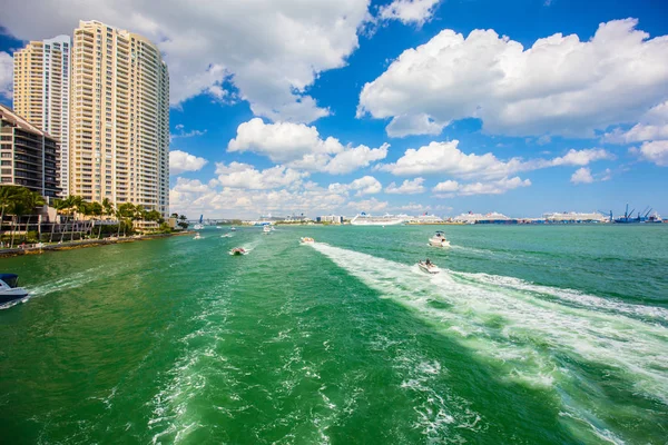 Usa Florida Miami Fevrier 2017 Miami International Boat Show Downtown — Photo