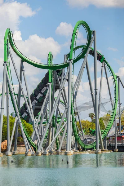 Montaña Rusa Hulk Parque Temático Universal Islands Adventure Universal Orlando —  Fotos de Stock