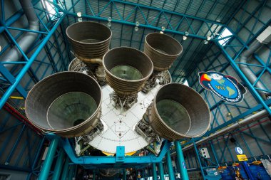 Apollo / Saturn V Merkezi, uzay hangar roket Kennedy Uzay Merkezi, Florida, ABD ile