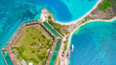 aerial view of Civil War Fort Jefferson in Dry Tortugas National Park, Florida, USA clipart