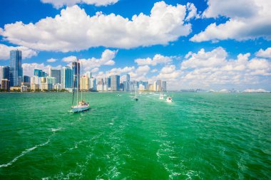 ABD, Florida, Miami - 17 Şubat 2017: Miami Uluslararası Boat Show, Downtown Miami, Key Biscayne