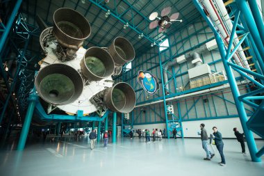 Apollo / Saturn V Merkezi, uzay hangar roket Kennedy Uzay Merkezi, Florida, ABD ile