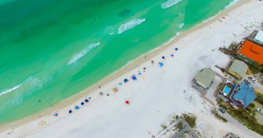 Atlantik okyanusu. Miami Beach, South Beach, Florida havadan görünümü. Abd