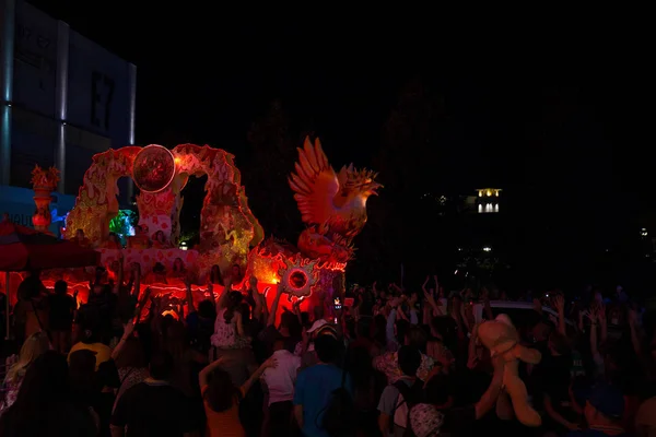 Orlando Febrero 2017 Mardi Gras Desfile Universal Studios Por Noche —  Fotos de Stock