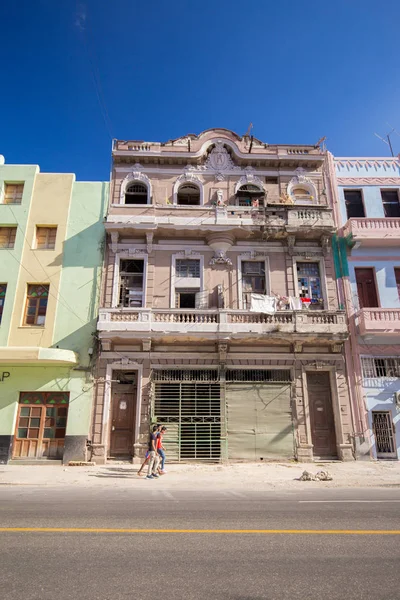 Alte Farbige Gebäude Und Straße Des Historischen Zentrums Havana Kuba — Stockfoto