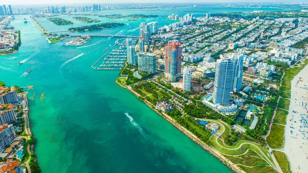 Vista Aérea Miami Beach South Beach Florida — Foto de Stock