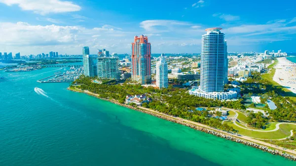 Miami Beach, South Beach, Florida, ABD havadan görünümü