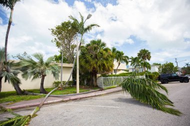 Miami Beach, Florida, ABD - 11 Eylül 2017: Irma Kasırgası'ndan sonra City Miami Beach