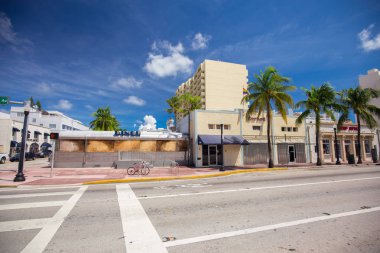 Abd. Florida. Miami Beach, Eylül 2017: Miami Beach Şehri Irma kasırgasına hazırlanıyor. Florida. Abd.