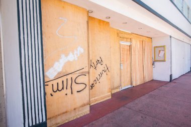 Abd. Florida. Miami Beach, Eylül 2017: Miami Beach Şehri Irma kasırgasına hazırlanıyor. Florida. Abd.