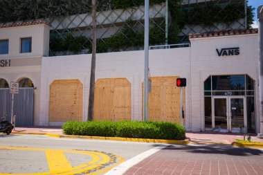 Abd. Florida. Miami Beach, Eylül 2017: Miami Beach Şehri Irma kasırgasına hazırlanıyor. Florida. Abd.