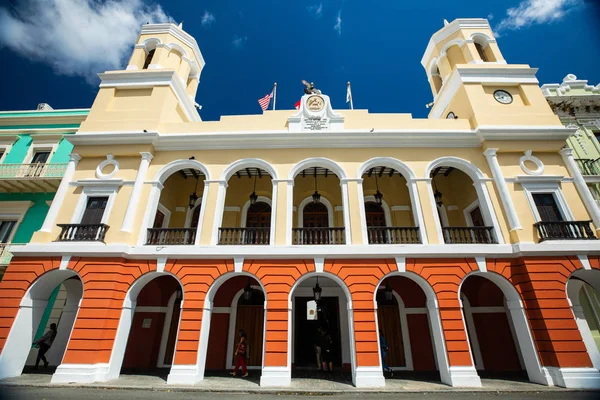 Low Angle View Colored Buildings Historic District Old San Juan — Fotografia de Stock