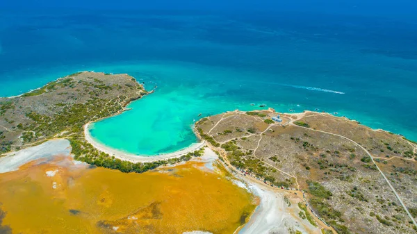 Vista Aérea Playa Sucia Lagos Salados Punta Jaguey Puerto Rico — Foto de Stock