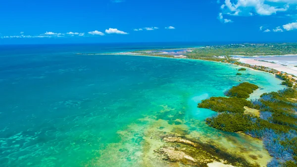Vista Aérea Bela Costa Porto Rico Mar Caribe — Fotografia de Stock
