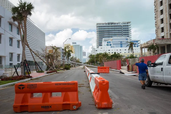 Miami Beach Florida Septiembre 2017 City Miami Beach Después Del — Foto de Stock