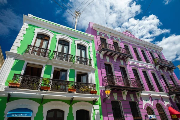 Low Angle View Colored Buildings Historic District Old San Juan — Fotografia de Stock