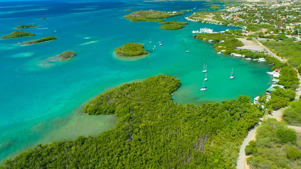 Widok Lotu Ptaka Piękne Wybrzeże Portoryko Morze Karaibskie — Zdjęcie stockowe