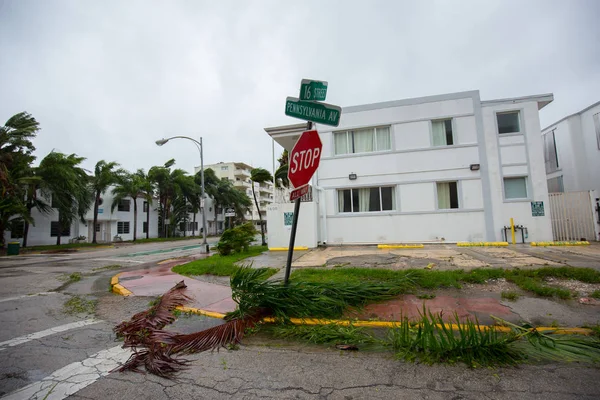 Miami Beach Florida Septiembre 2017 City Miami Beach Después Del — Foto de Stock