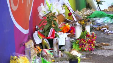 Orlando, Florida, ABD - 01 Ekim 2016: Omar Mateen'in Orlando'daki gay gece kulübü Pulse'da terör saldırısında 49 kişiyi öldürdüğü ve 53 kişiyi yaraladığı yer