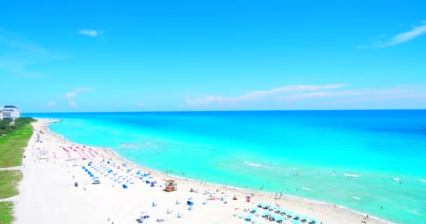 Vista Aerea South Beach Miami Beach Florida Stati Uniti America — Video Stock