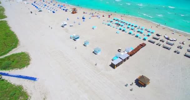 Vista Aérea South Beach Miami Beach Florida Eua — Vídeo de Stock