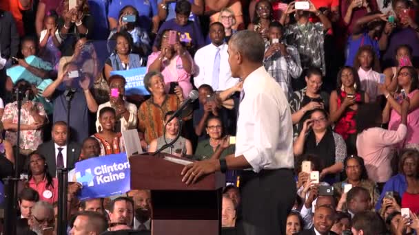 Florida Octubre 2016 Presidente Barack Obama Reúne Con Estudiantes Florida — Vídeos de Stock