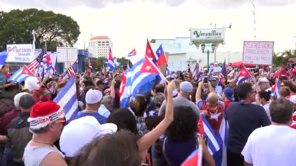 Miami Little Havanna Florida Amerikai Egyesült Államok November 2016 Emberek — Stock videók