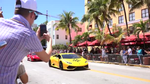 Miami Florida April 2016 People Attending 8Th Annual Miami Beach — Stock Video
