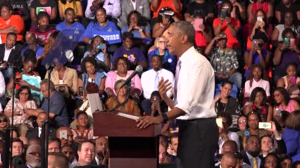 Florida Octubre 2016 Presidente Barack Obama Reúne Con Estudiantes Florida — Vídeos de Stock