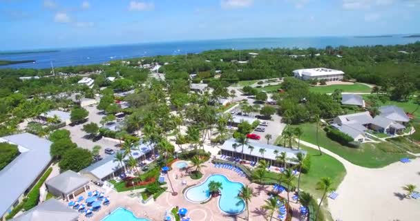 Vista Aérea Isla Del Paraíso Tropical Islamorada Florida Keys Estados — Vídeo de stock