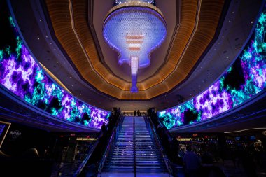 Abd. New Jersey'de. Atlantic City.'de. Haziran 2019: Yeni Hard Rock Otel Tasarımı. Salon.