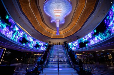 Abd. New Jersey'de. Atlantic City.'de. Haziran 2019: Yeni Hard Rock Otel Tasarımı. Salon.