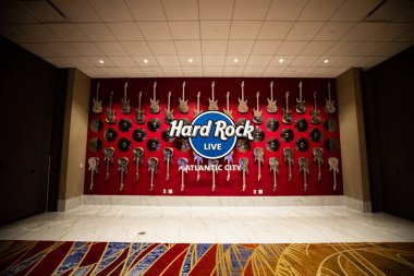 Abd. New Jersey'de. Atlantic City.'de. Haziran 2019: Yeni Hard Rock Otel Tasarımı. Salon.