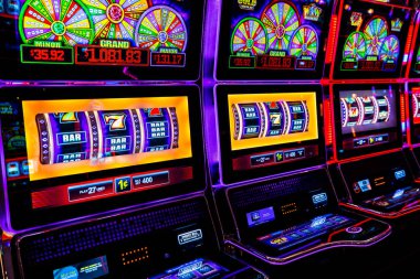 Abd. Nevada. Las Vegas'ta. Haziran 2019: Renkli Slot Makinesi