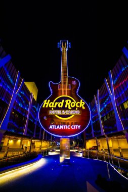 Abd. New Jersey'de. Atlantic City.'de. Haziran 2019: Yeni Hard Rock Otel Tasarımı. Salon.
