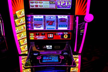 Abd. Nevada. Las Vegas'ta. Haziran 2019: Renkli Slot Makinesi