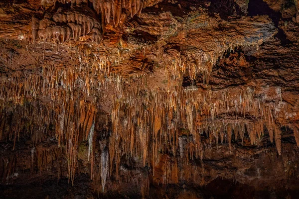 Estalactitas Cuevas Estalagmitas Otras Formaciones Las Cavernas Luray Estados Unidos — Foto de Stock